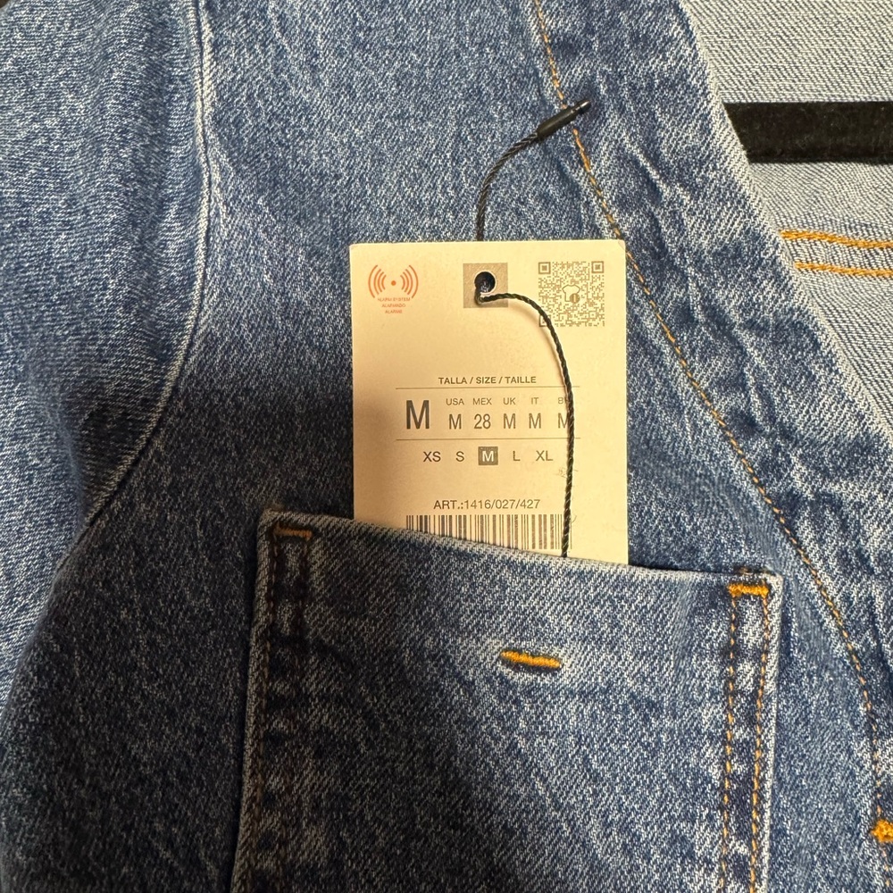 Zara Blue Denim Button-Down Dress NEVER WORN - Picture 2 of 4